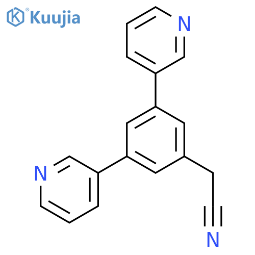 2-(3,5-Di(pyridin-3-yl)phenyl)acetonitrile structure
