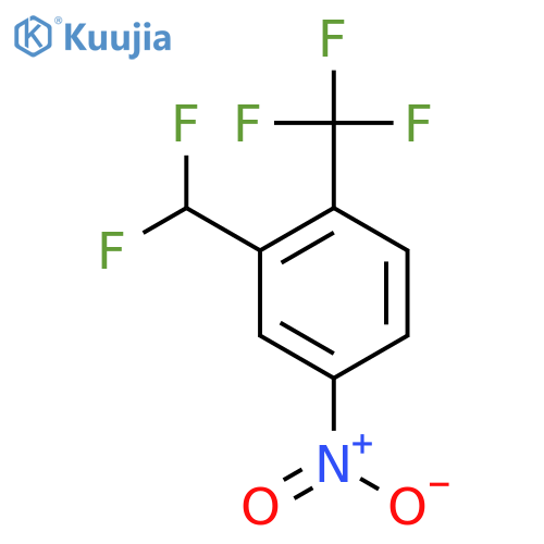 2-(Difluoromethyl)-4-nitro-1-(trifluoromethyl)benzene structure