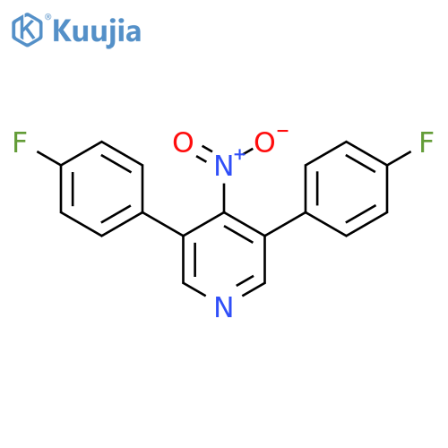 3,5-Bis(4-fluorophenyl)-4-nitropyridine structure