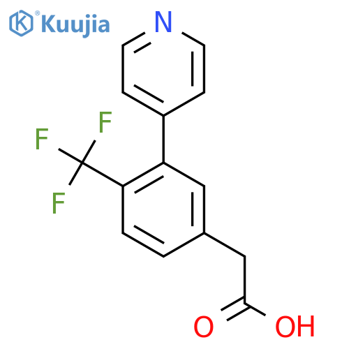 2-(3-(Pyridin-4-yl)-4-(trifluoromethyl)phenyl)acetic acid structure