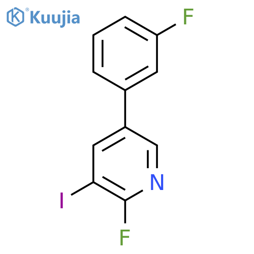 2-Fluoro-5-(3-fluorophenyl)-3-iodopyridine structure