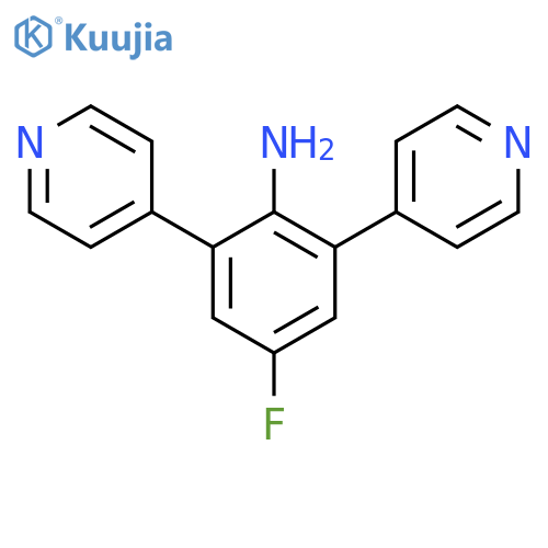 4-Fluoro-2,6-di(pyridin-4-yl)benzenamine structure