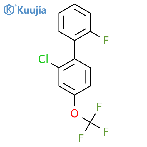 2-Chloro-2'-fluoro-4-(trifluoromethoxy)biphenyl structure