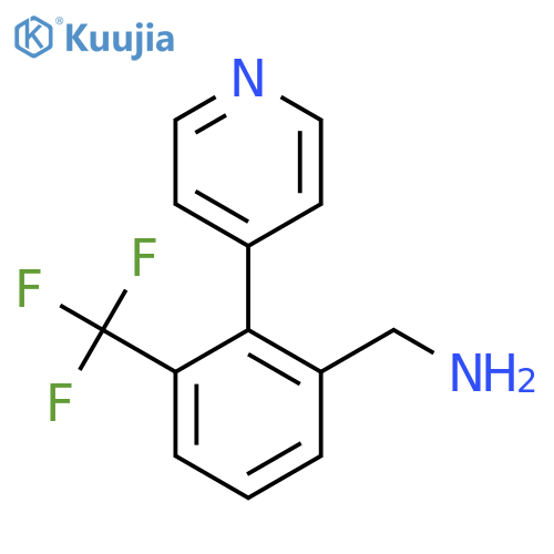 (2-(Pyridin-4-yl)-3-(trifluoromethyl)phenyl)methanamine structure