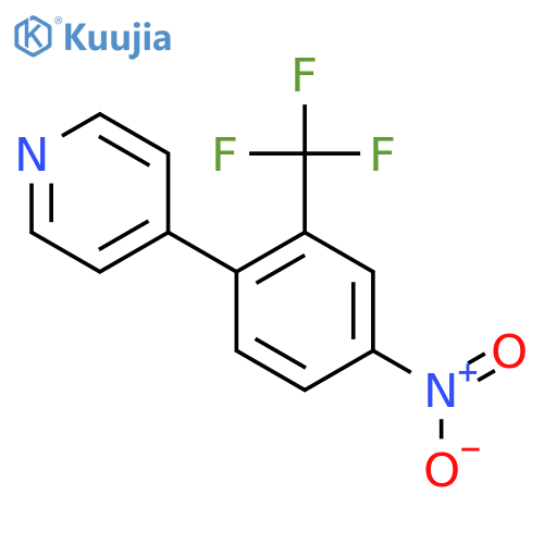 4-(4-Nitro-2-(trifluoromethyl)phenyl)pyridine structure