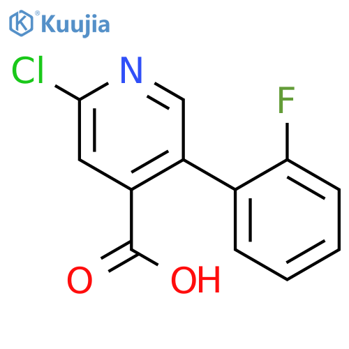 2-chloro-5-(2-fluorophenyl)pyridine-4-carboxylic acid structure