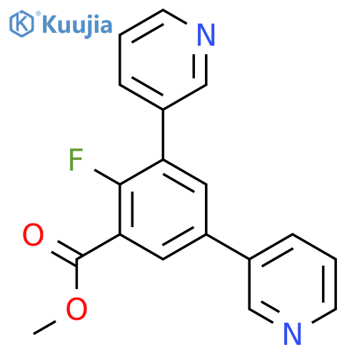 Methyl 2-fluoro-3,5-di(pyridin-3-yl)benzoate structure