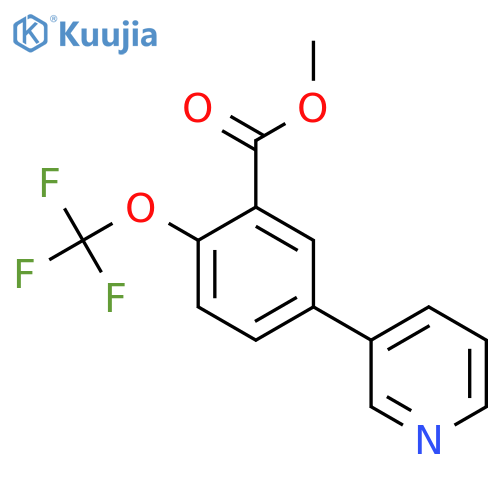 Methyl 5-(pyridin-3-yl)-2-(trifluoromethoxy)benzoate structure