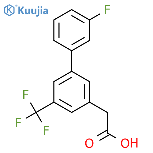 2-(3'-Fluoro-3-(trifluoromethyl)biphenyl-5-yl)acetic acid structure