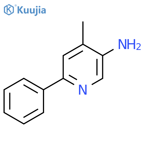 5-Amino-4-methyl-2-phenylpyridine structure