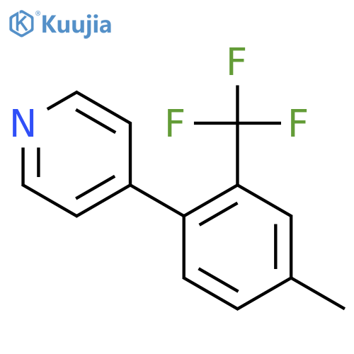 4-(4-Methyl-2-(trifluoromethyl)phenyl)pyridine structure