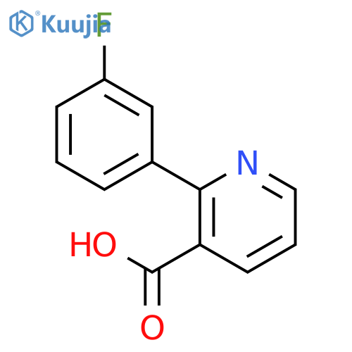 2-(3-fluorophenyl)pyridine-3-carboxylic acid structure