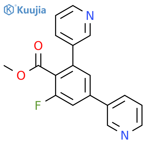 Methyl 2-fluoro-4,6-di(pyridin-3-yl)benzoate structure