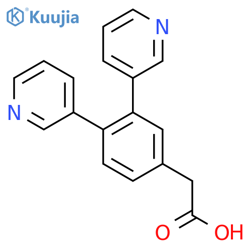 2-(3,4-Di(pyridin-3-yl)phenyl)acetic acid structure