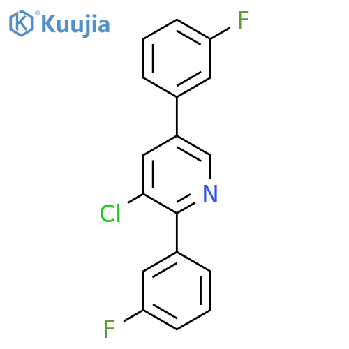 3-Chloro-2,5-bis(3-fluorophenyl)pyridine structure