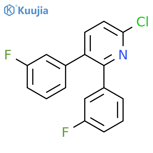 6-Chloro-2,3-bis(3-fluorophenyl)pyridine structure