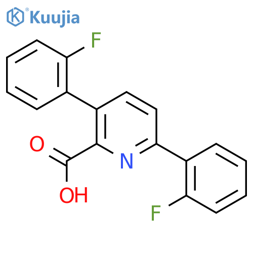 3,6-Bis(2-fluorophenyl)picolinic acid structure