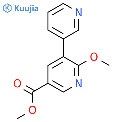 Methyl 6-methoxy-5-(pyridin-3-yl)nicotinate structure