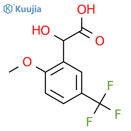 2-hydroxy-2-2-methoxy-5-(trifluoromethyl)phenylacetic acid structure