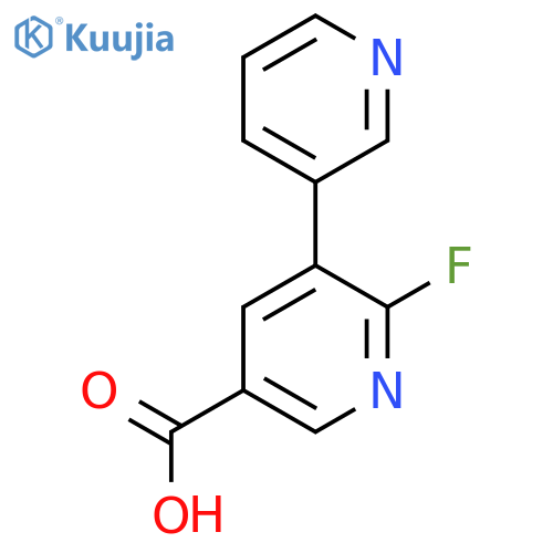 6-Fluoro-5-(pyridin-3-yl)nicotinic acid structure