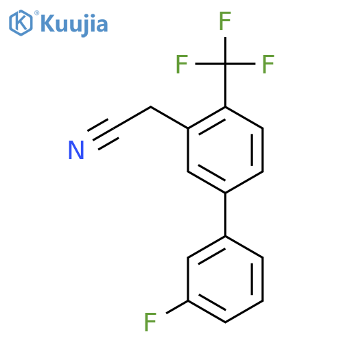2-(3'-Fluoro-4-(trifluoromethyl)biphenyl-3-yl)acetonitrile structure