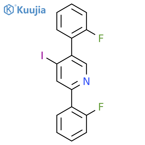 2,5-Bis(2-fluorophenyl)-4-iodopyridine structure
