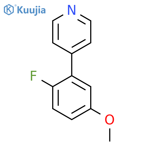 4-(2-Fluoro-5-methoxyphenyl)pyridine structure