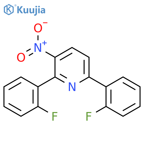 2,6-Bis(2-fluorophenyl)-3-nitropyridine structure