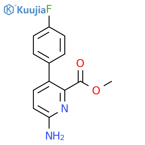 Methyl 6-amino-3-(4-fluorophenyl)pyridine-2-carboxylate structure