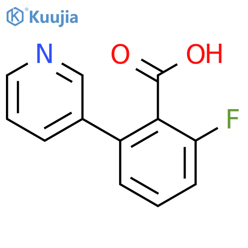 2-Fluoro-6-(pyridin-3-yl)benzoic acid structure