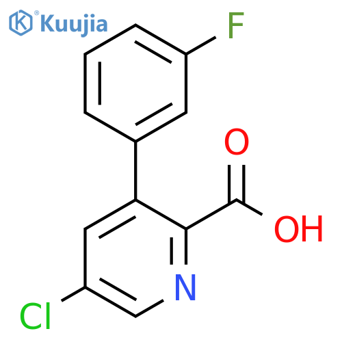 5-Chloro-3-(3-fluorophenyl)picolinic acid structure