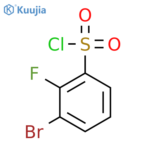 3-bromo-2-fluorobenzene-1-sulfonyl chloride structure