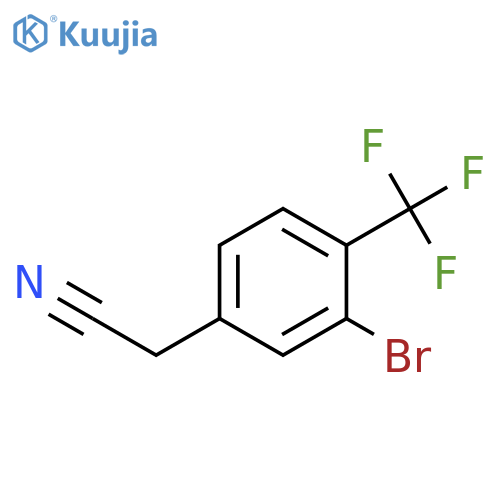 2-[3-bromo-4-(trifluoromethyl)phenyl]acetonitrile structure