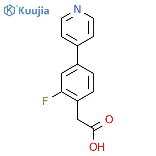 2-(2-Fluoro-4-(pyridin-4-yl)phenyl)acetic acid structure