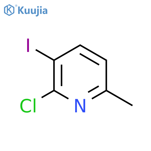 2-Chloro-3-iodo-6-methylpyridine structure