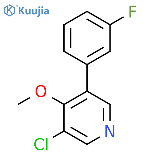 3-Chloro-5-(3-fluorophenyl)-4-methoxypyridine structure