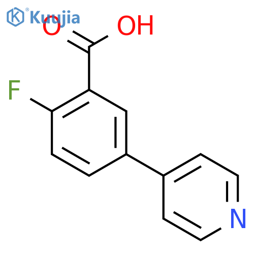 2-Fluoro-5-(pyridin-4-yl)benzoic acid structure
