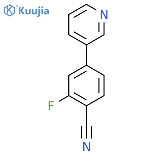2-Fluoro-4-(pyridin-3-yl)benzonitrile structure