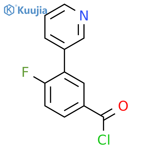 4-Fluoro-3-(pyridin-3-yl)benzoyl chloride structure