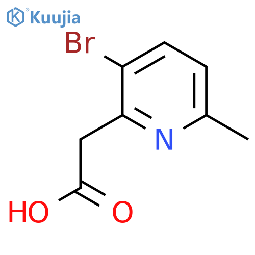 2-(3-Bromo-6-methylpyridin-2-yl)acetic acid structure