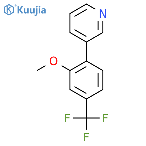 3-(2-Methoxy-4-(trifluoromethyl)phenyl)pyridine structure