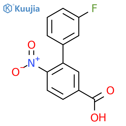 3'-Fluoro-2-nitrobiphenyl-5-carboxylic acid structure