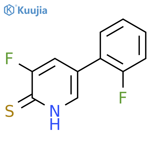 3-Fluoro-5-(2-fluorophenyl)pyridine-2-thiol structure