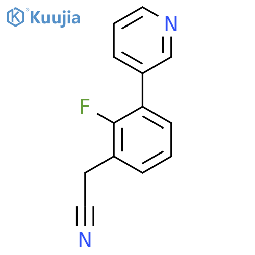 2-(2-Fluoro-3-(pyridin-3-yl)phenyl)acetonitrile structure