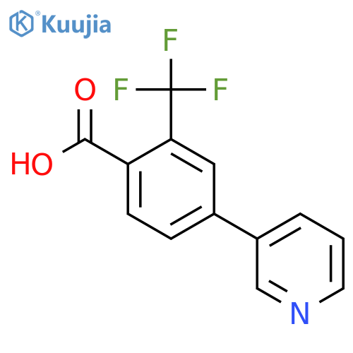 4-(Pyridin-3-yl)-2-(trifluoromethyl)benzoic acid structure