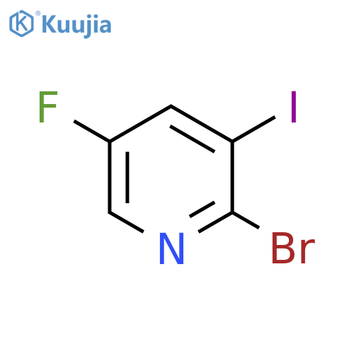2-Bromo-5-fluoro-3-iodopyridine structure