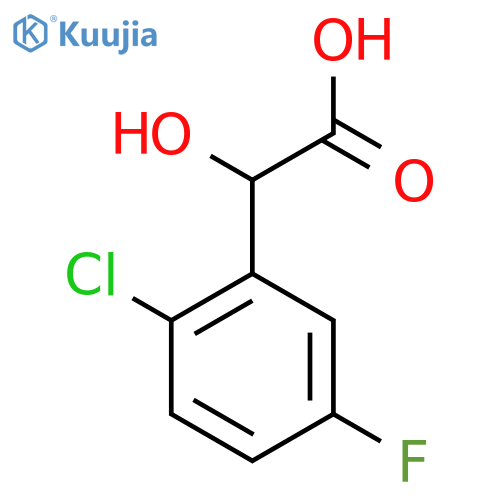 2-(2-chloro-5-fluorophenyl)-2-hydroxyacetic acid structure