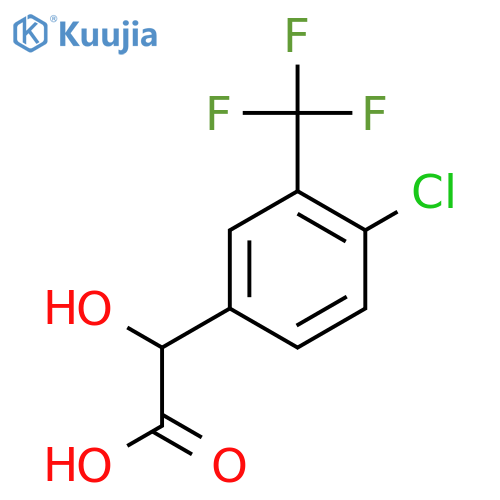 2-4-chloro-3-(trifluoromethyl)phenyl-2-hydroxyacetic acid structure