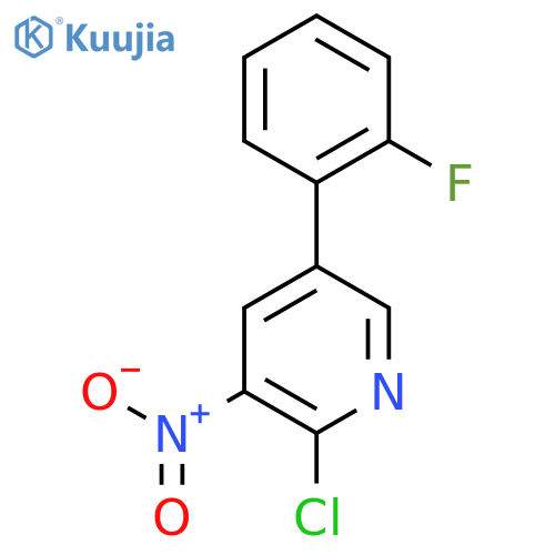 2-Chloro-5-(2-fluorophenyl)-3-nitropyridine structure