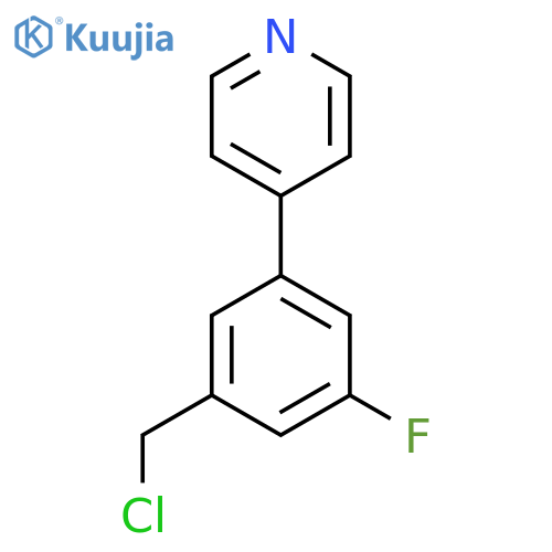 4-(3-(Chloromethyl)-5-fluorophenyl)pyridine structure